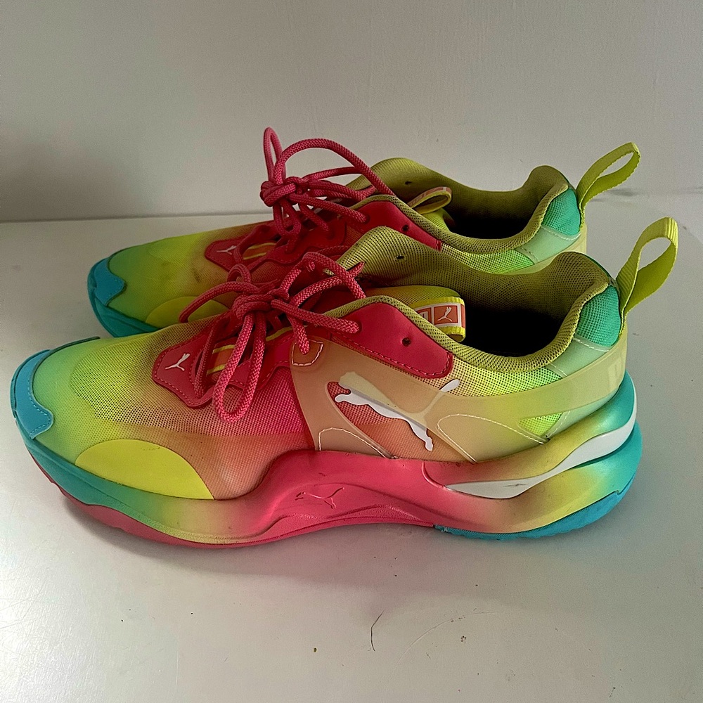 Puma women’s rainbow sneakers size 10